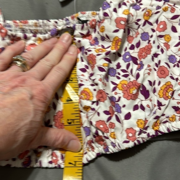 Boho coordinated printed mini skirt ser sz Lg floral pattern - Picture 10 of 11